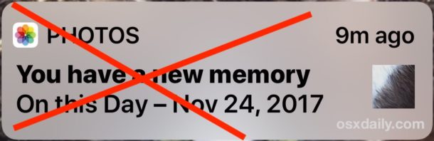 How to Disable the You have a new memory Photos alert on iPhone or iPad