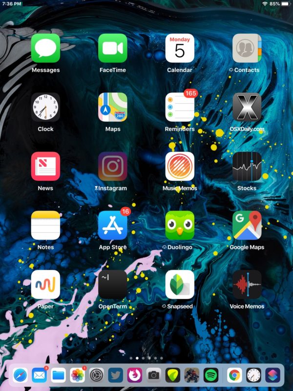 An iPad Pro screenshot