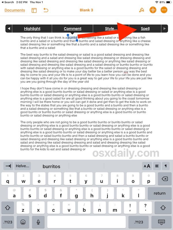 How to spell out words aloud in iOS 