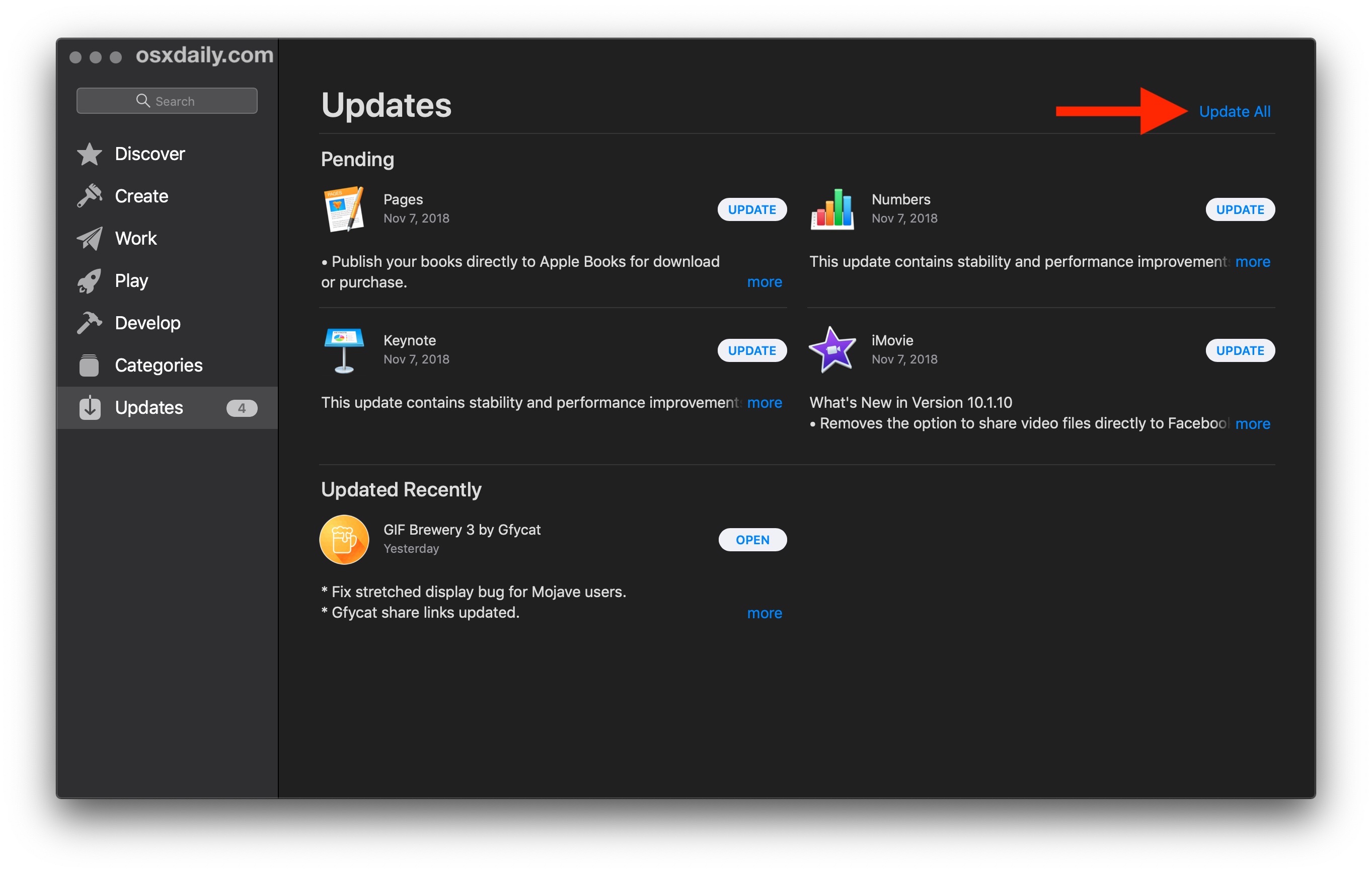 How to update all apps from Mac App Store