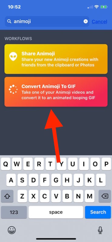 How to Convert Animoji to GIF on iPhone with Workflow